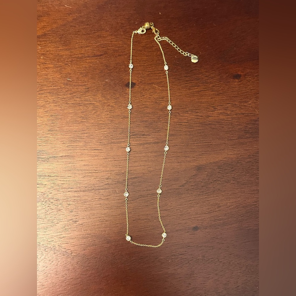 Crystal and Gold Plated Chain